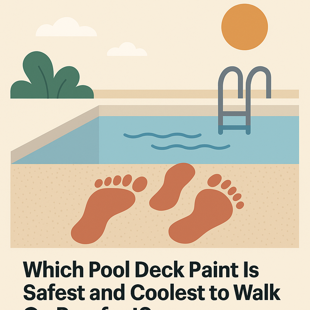 Brolangt pool deck paint illustration safe and cool barefoot friendly deck by the pool