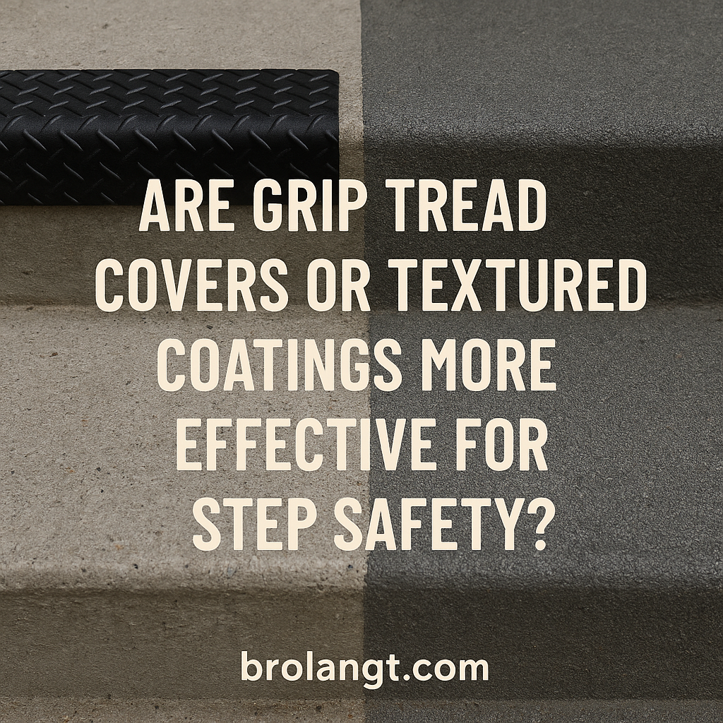Are Grip Tread Covers or Textured Coatings More Effective for Step Safety?